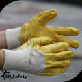 SRSAFETY Interlock liner 3/4 high quality yellow nitrile glove/nitrile coated glove